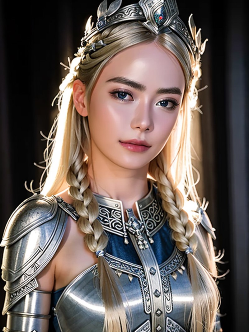 intricate armor, silver, silk
(8k, RAW photo, photorealistic:1.25), ZhouShuyi, 1girl, Long blonde hair,
(looking at viewer...